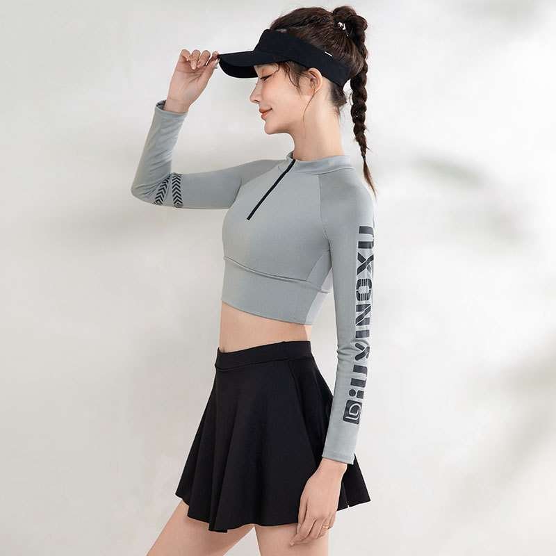 fashionin's skinny, sexy little pecs, hot springs, beach surfing, long-sleeved swimsuit
