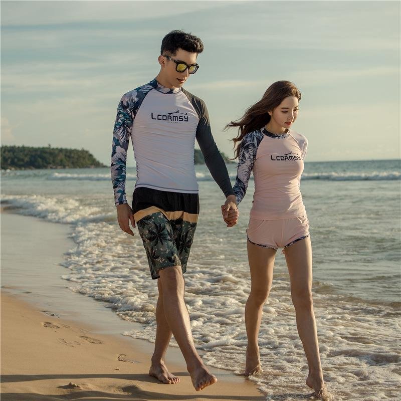 THE NEW L.C. COUPLE'S DIVING SUIT, BEACH SKIING, SURFING, SUNSCREEN, LONG-SLEEVED JELLYFISH