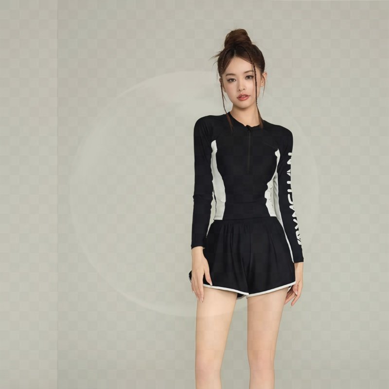Ms. Swimsuit, long-sleeved sunbreaker, 2024 new swimmers for chubby girls