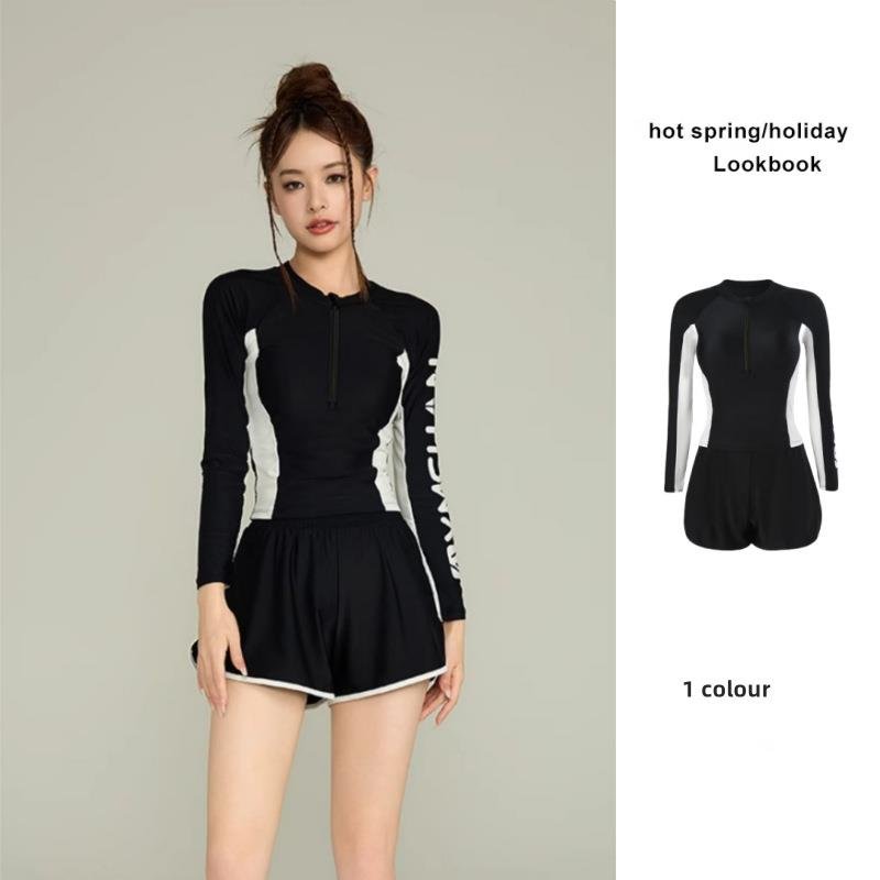 Ms. Swimsuit's new 2024-explosive long-sleeve sunscreen-proof swimming suit