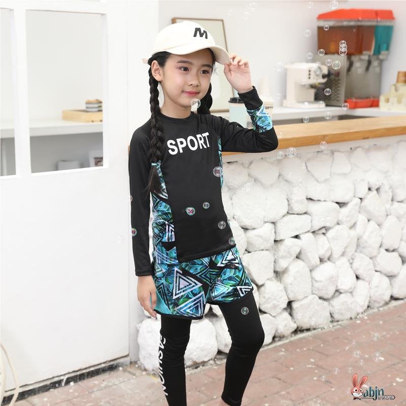 Children's summer bathing suit boys with long-sleeved dry-swam-proof swim suit for girls and their children in surfing suit