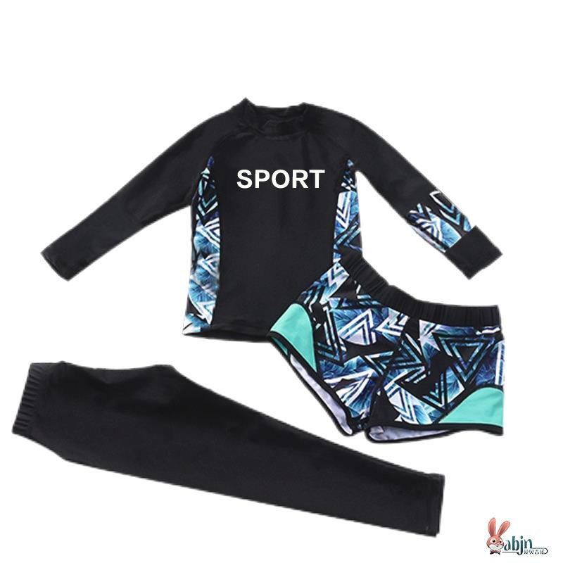 Children's summer bathing suit boys with long-sleeved dry-swam-proof swim suit for girls and their children in surfing suit