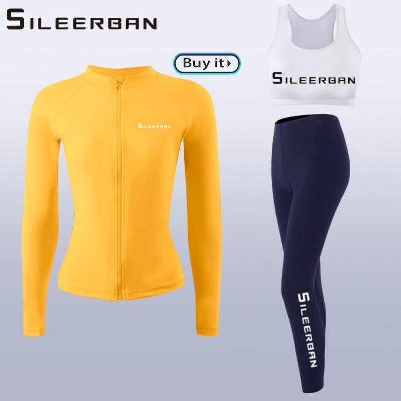Korea's new surfing suit for women with long-sleeved shorts and long-sleeved bathing suit, dry-dry and thin-skinned dive suit