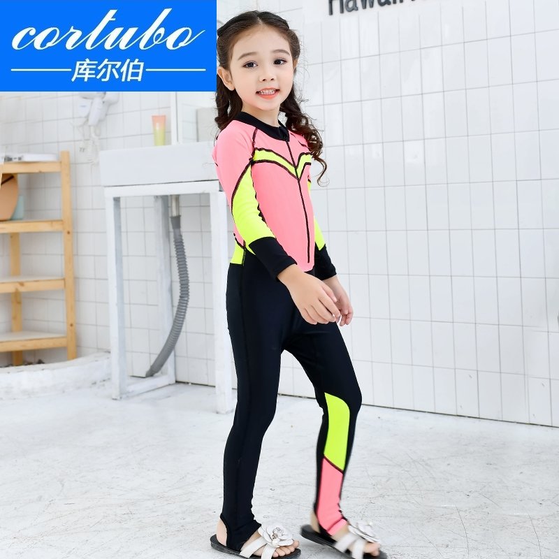 Sunproof bathing suit, long-sleeved, long-sleeved, surfing suit, seaside mother and daughter