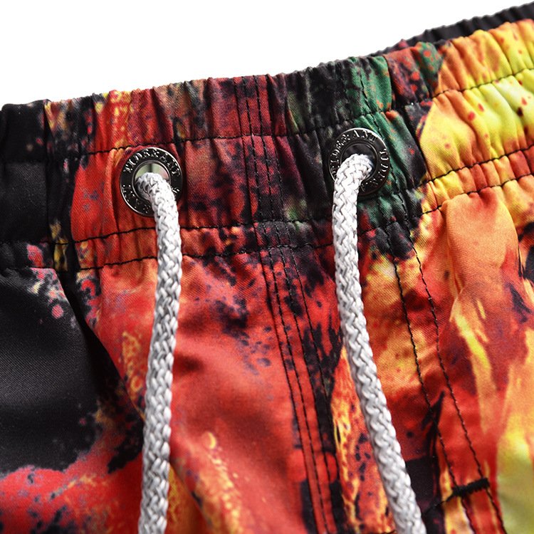 But a man in the water with shorts on the beach has a five-minute bathing suit on the beach