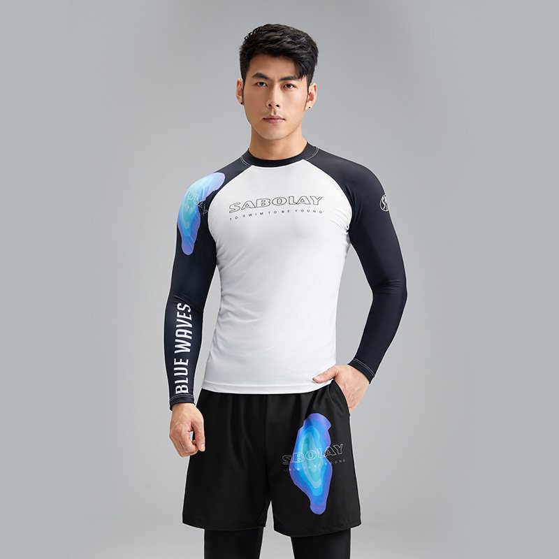 THE NEW SHARK BOLLY MEN'S BATHING SUIT SUIT, THE MAN'S SUMMER SUNSCREEN UPF+ SURFSUIT
