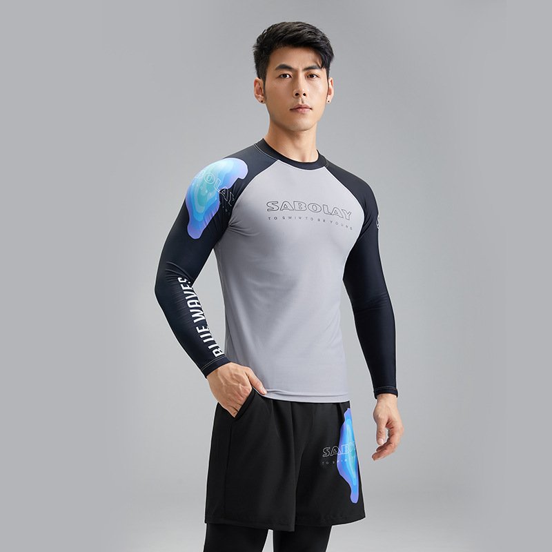 THE NEW SHARK BOLLY MEN'S BATHING SUIT SUIT, THE MAN'S SUMMER SUNSCREEN UPF+ SURFSUIT