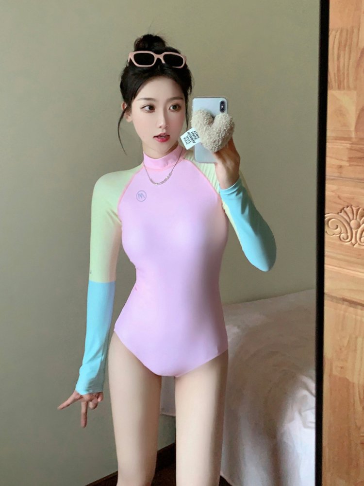 The swimsuit girl, 2024, co-conserve long-sleeved, short-sleeved, twirly-sleeved, surf-covered, waterproof