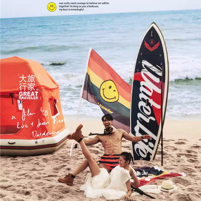 Skiboard mall filming a surfboard decorative model imitating land-based photo-decoration net red