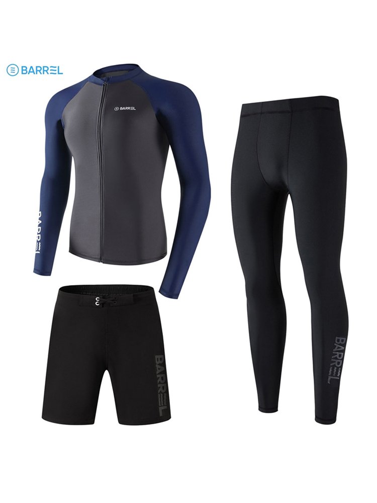 New 2024, male swimsuit, long-sleeved-sleeve-snake, jellyfish-proof, sunscreen submersible, dry surfing