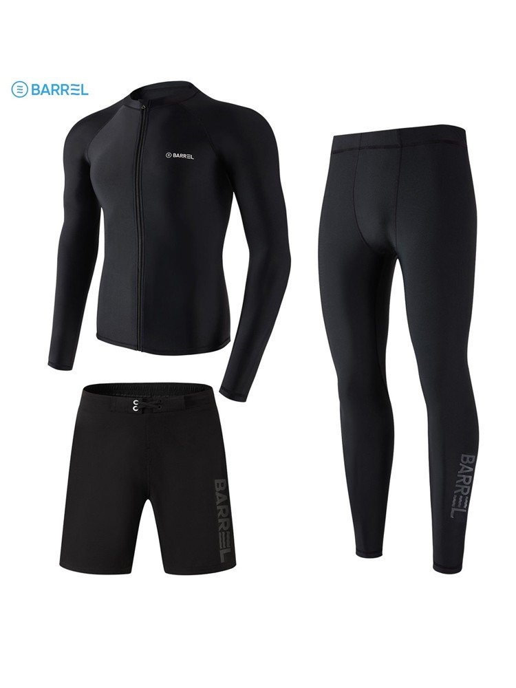 Korean men's surfing suit dry, sunscreen-proof diving suit, long-sleeved, long-sleeved, scrawny, squirming, squirm