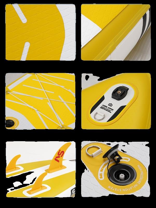 SUP INFLATED PADDLES STAND-BY SWING SLATE RACER NEWMAN DRIFTING WATERBOARD OARS ON THE SEA