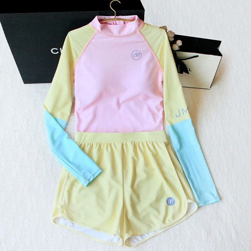Swimming suit for students in long-sleeved sunscreen sports