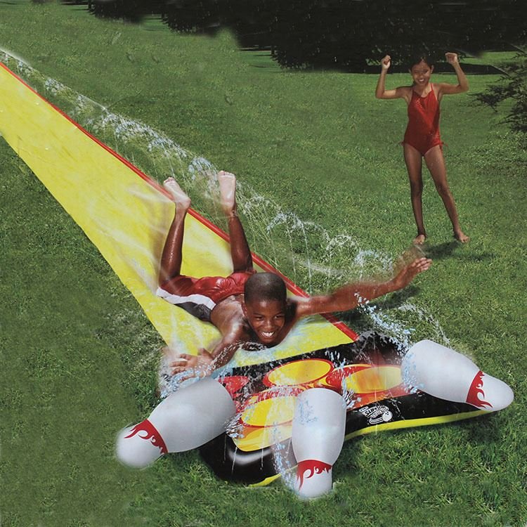 New inflatable field, double-and-triple squirt toy, adult water-jet board