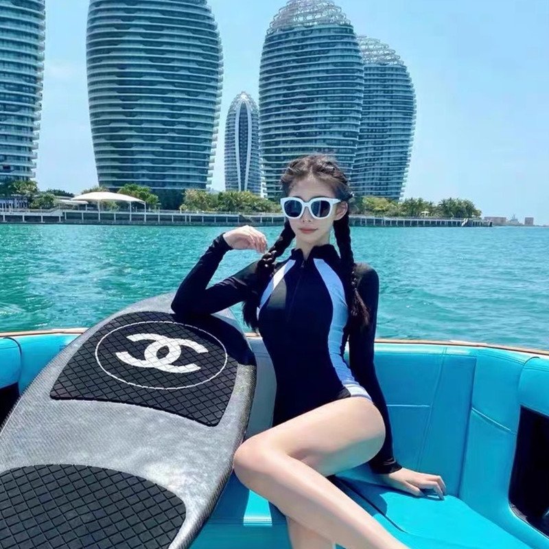 swimming suit, south korea's long-sleeved sun-proof, lean-skinned hot spring professional surfing suit