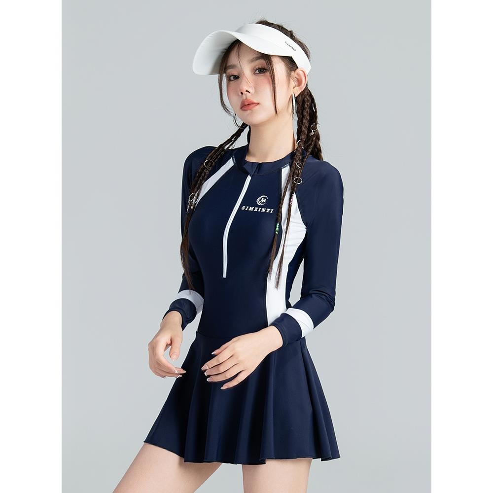 Germany's new 2024, long-sleeved, long-sleeved, sunproof, dry surfing junior high school swimsuit