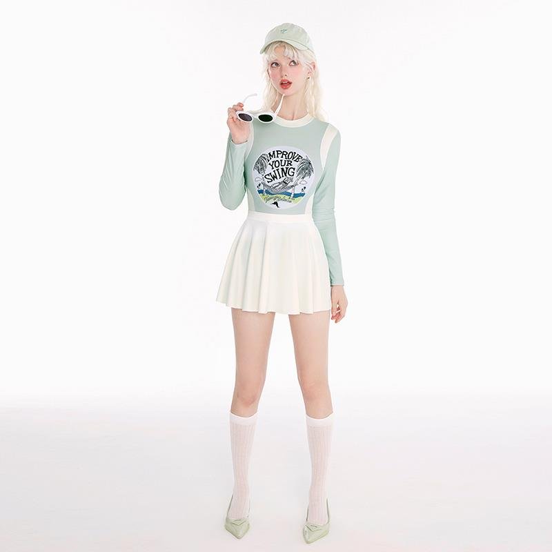 Fake cat, 2024 new dopamine for spa girls, long-sleeve sunscreen surfing suit