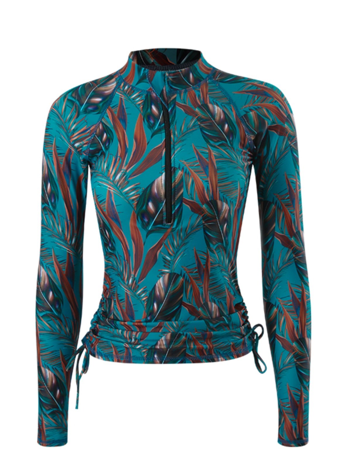 Men and women with a single thong zipper, long-sleeved, long-sleeve swimsuit, surfing jellyfish, squirming springs