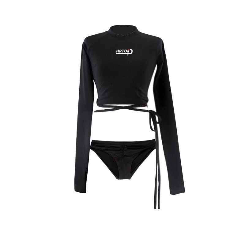 New Korean bathing suit girl, summer long, long-sleeved surfing suit, high-grandple student spa spa