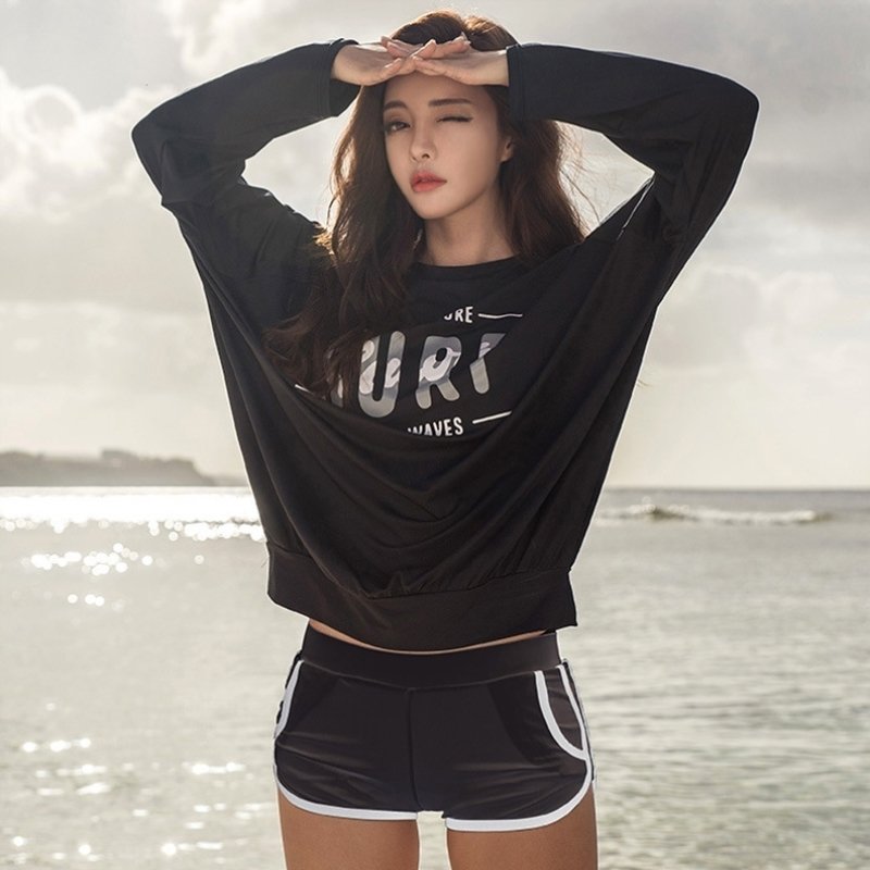 Korean Diving Service Females Long-sleeved Fugitive Seats Swimsuit Swimsuits Dry Swimming suit