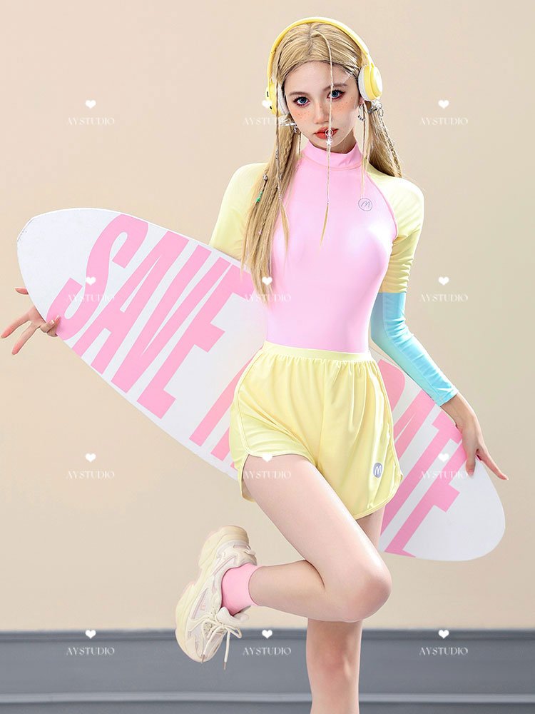 AYSTUDIO SWIMMING SUIT FOR LONG TAN AND LONG-SLEEVED STUDENTS IN HOT SPRINGS