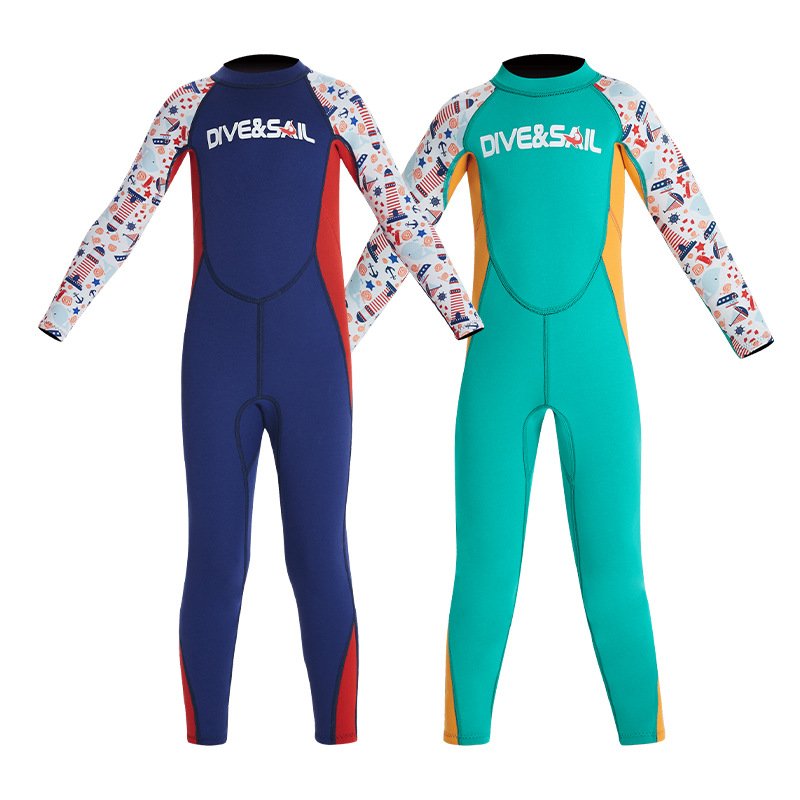 DIVE & SAIL CHILDREN'S DIVING SUIT 2.5MM LONG-SLEEVE CUFFS TO KEEP THE SUBMERSIBLES WARM