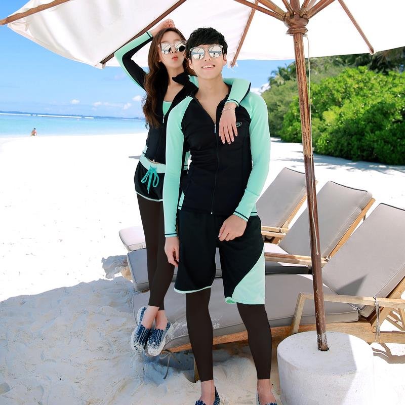 Diving suit female, long-sleeved, long-sleeved, surfing suit couple, swimming suit male jellyfish
