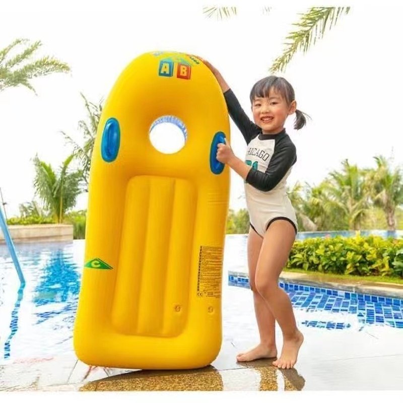 abc children's surfboard floundering pool inflated and watered boarded