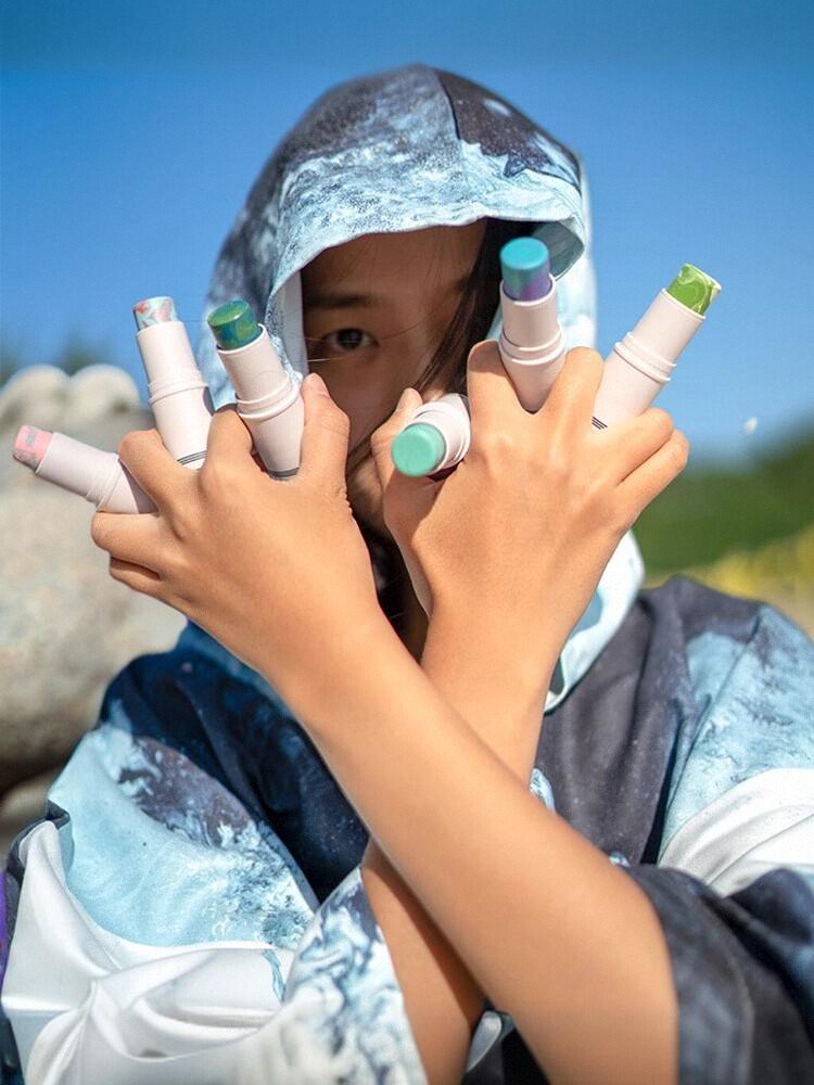 physical uv-protective ginc sea coral friendly for sunscreen rods, skin-colored diving outdoor surfing