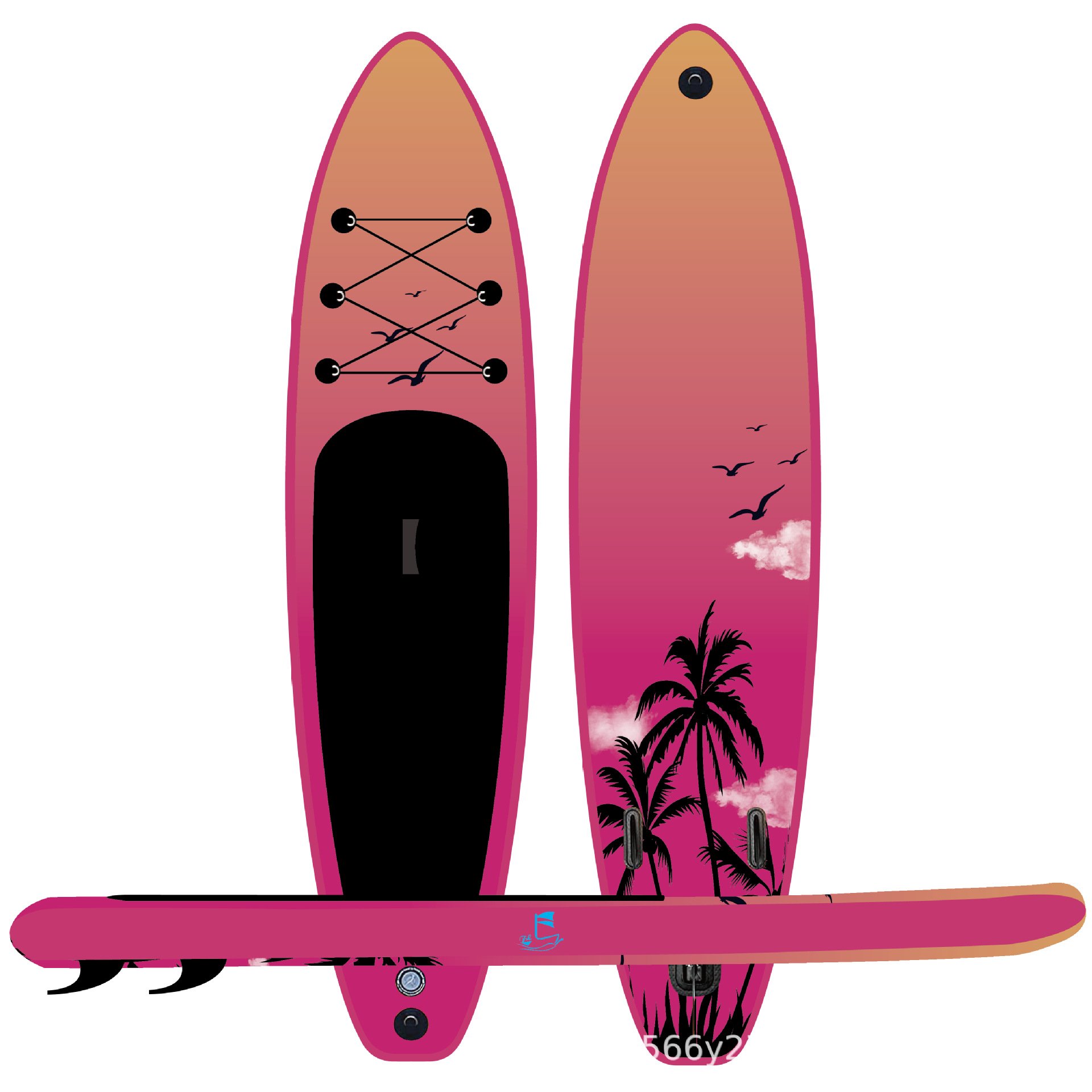 Inflatable stand-up surfboards, full-hand leisure yoga boards, outdoor water