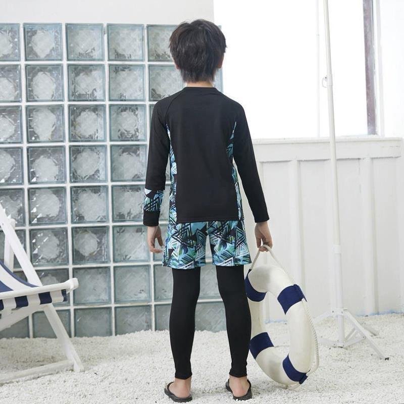 Children's bathing suits, boys' long-sleeved sun-proof dry swim suit, baby girl's beach-swam suit