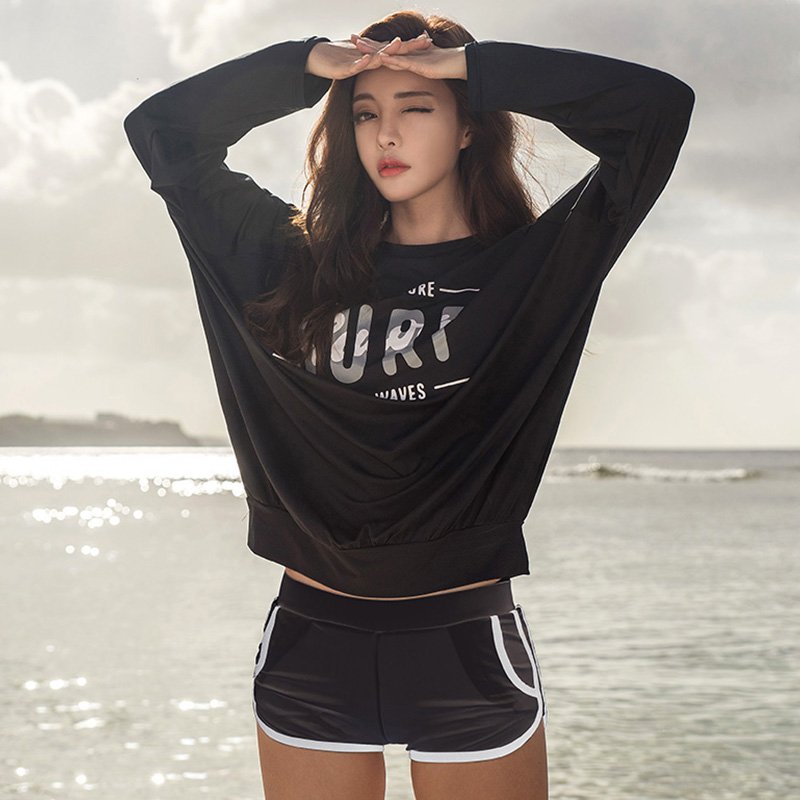 Korean Diving Service Females Long-sleeved Fugitive Seats Swimsuit Swimsuits Dry Swimming suit