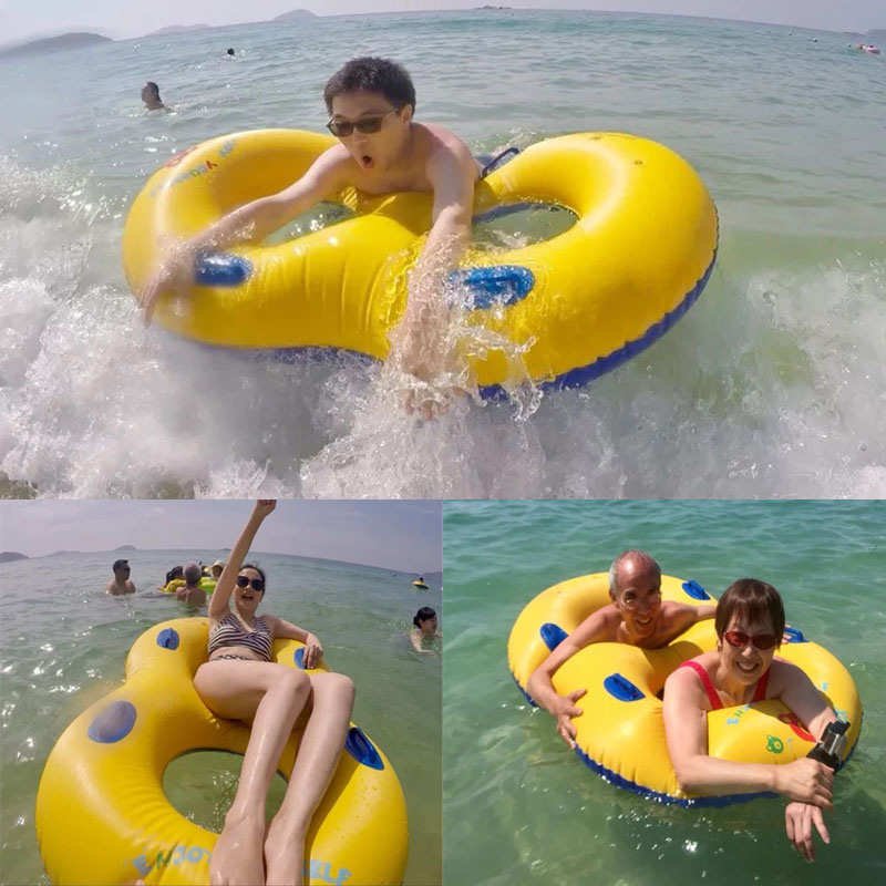 The children's surfboard skating board inflated the slab kickboard with a thick play on the summer of the floating pool bubble