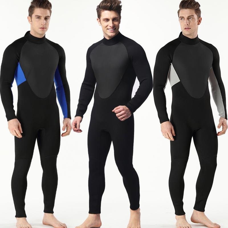 A multi-yard option for men with long-sleeved long-sleeves and a professional training bathing suit for a warm submersible suit for autumn and winter