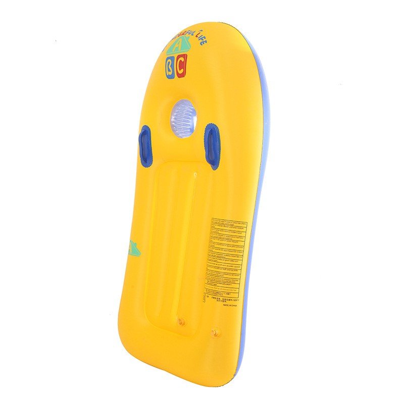 A.B.C. SURFBOARDS WITH A THICK PLAY ON THE WATER BELT AND A SWIMMING RINGBOARD