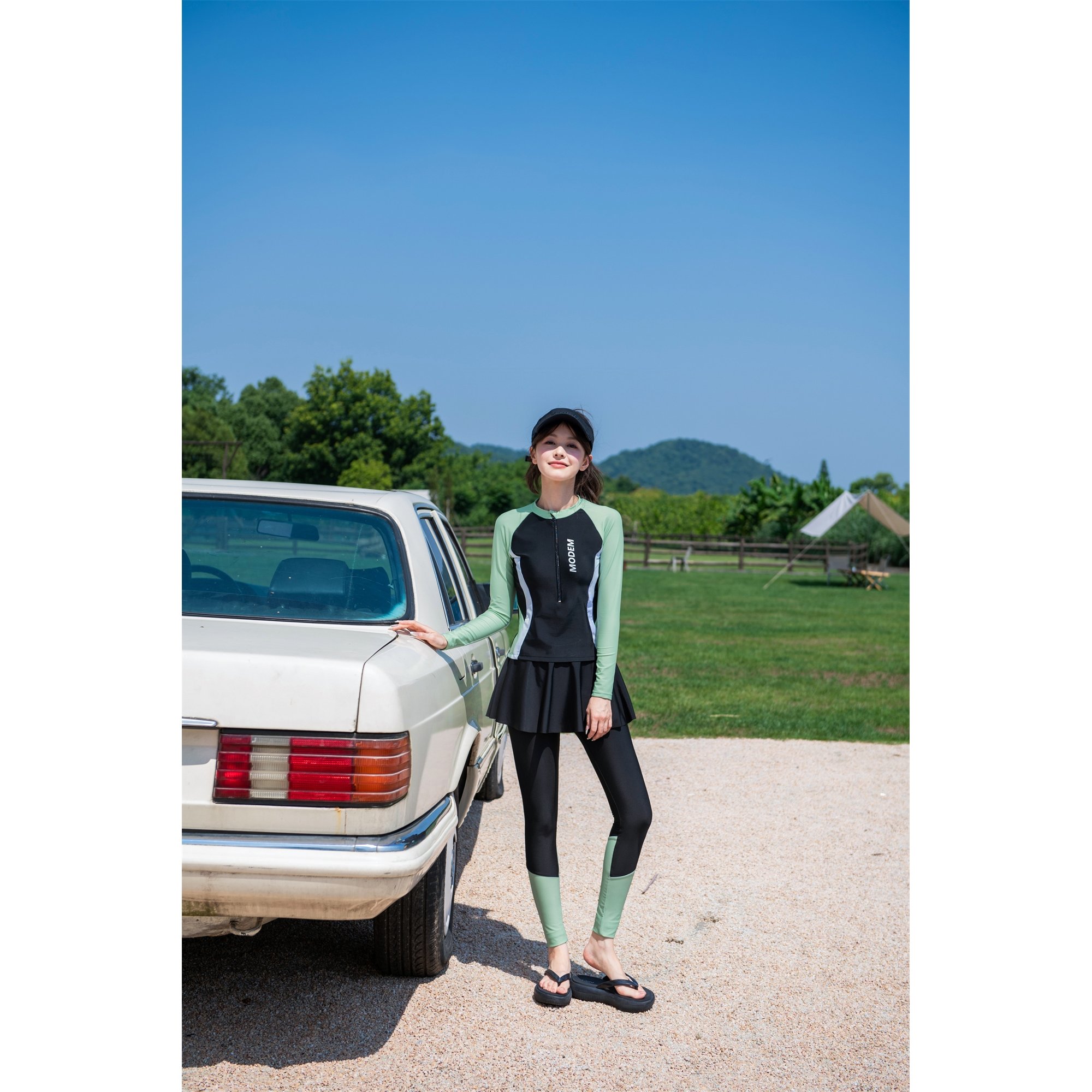 Ms. Decannon, long sleeves, 2024 new thin spring swimsuit jellyfish surfing