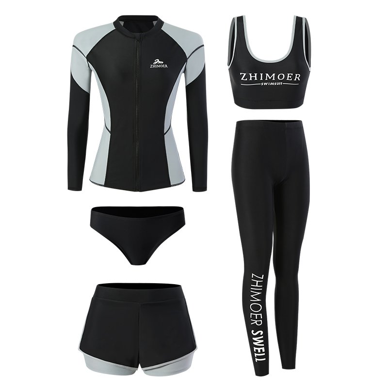 diving suit, long sleeve g, long shorts, sun-proof, dry surfing swimsuits with damp jellyfish