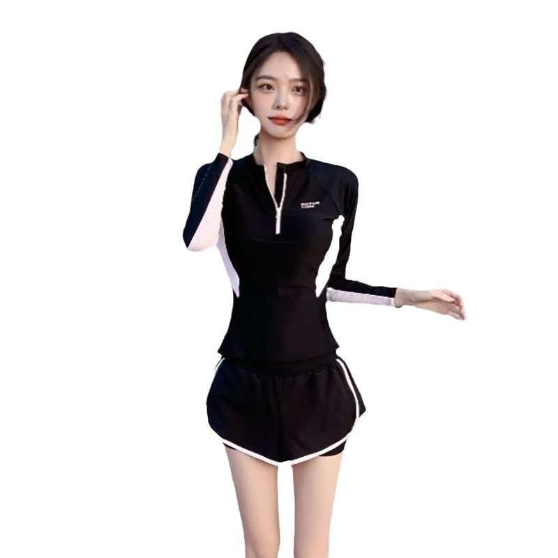 The swimsuit girl's new 2024 Conservative Long-Steal Spectrum Swimsuit is on vacation to cover her stomach with thin swimsuits