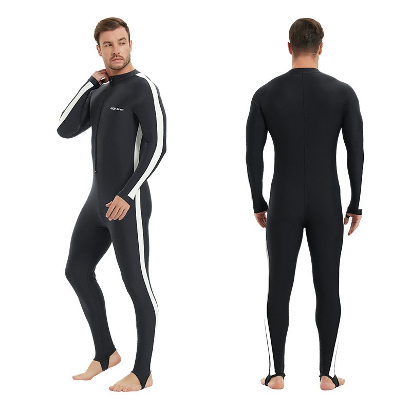 A jellyfish-resistant diving suit, a dry-dry man's suit, covered in sunscreen, a cold-proof swimsuit, long-sleeved surfing suit