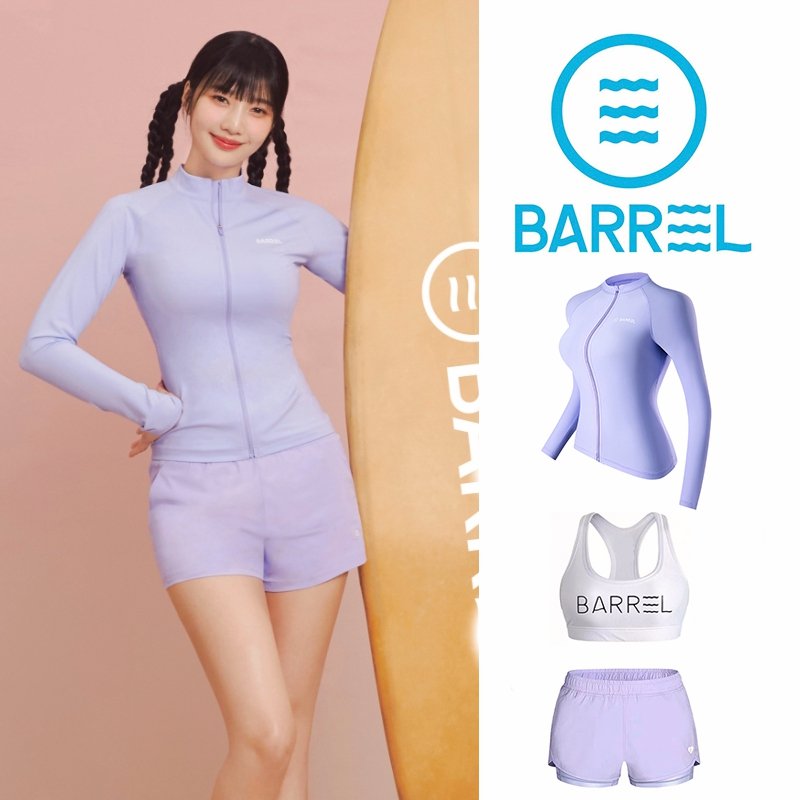 Korea's new surfing suit for women with long-sleeved shorts and long-sleeved bathing suit, dry-dry and thin-skinned dive suit