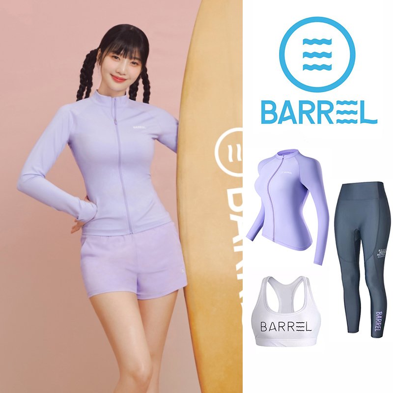 Korea's new surfing suit for women with long-sleeved shorts and long-sleeved bathing suit, dry-dry and thin-skinned dive suit