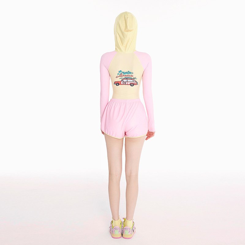 Facing, cat dopamine swimsuit, 2024 new spa, thin, long-sleeved surfing suit