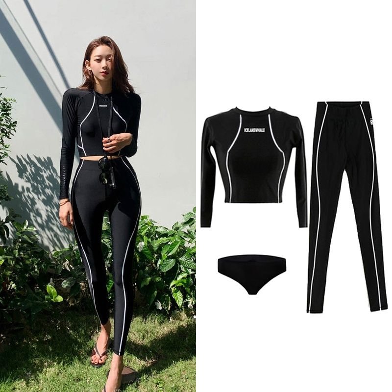 A long-sleeved swimsuit, a long-sleeved, long-sleeved, long-sweet, long-sweet, long-swipe-swam suit, which is thin and protected from suntan speed dry jellyfish