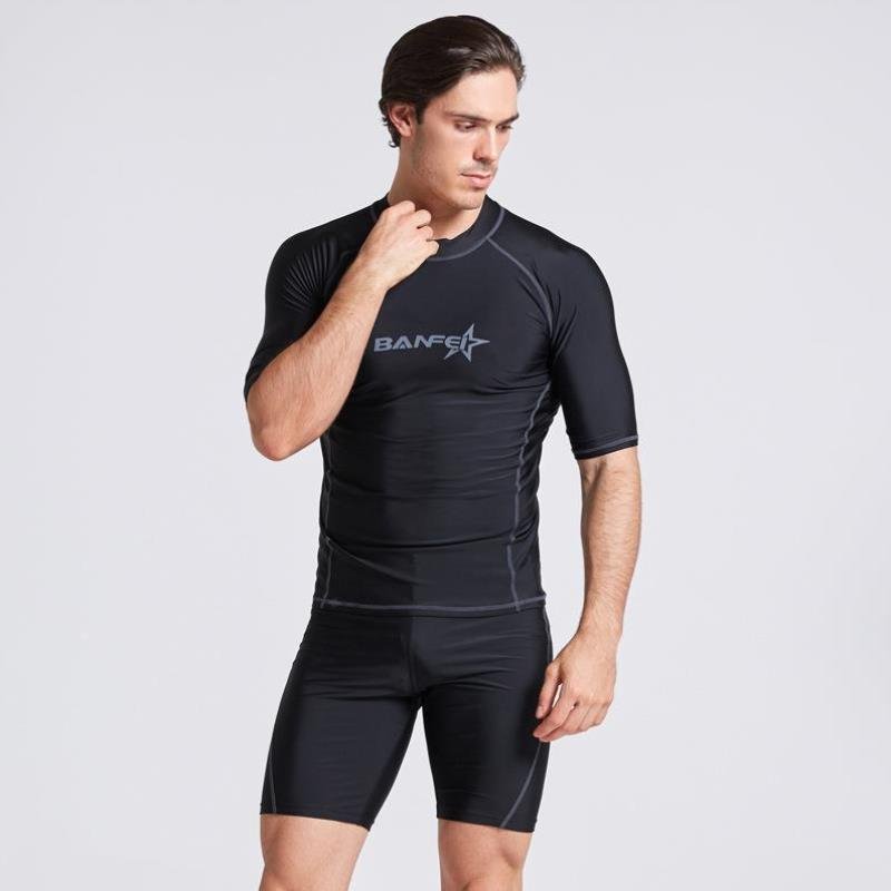 Single shirt, quick drying, short sleeves for men, scuba swimsuits, scuba-scuba suit
