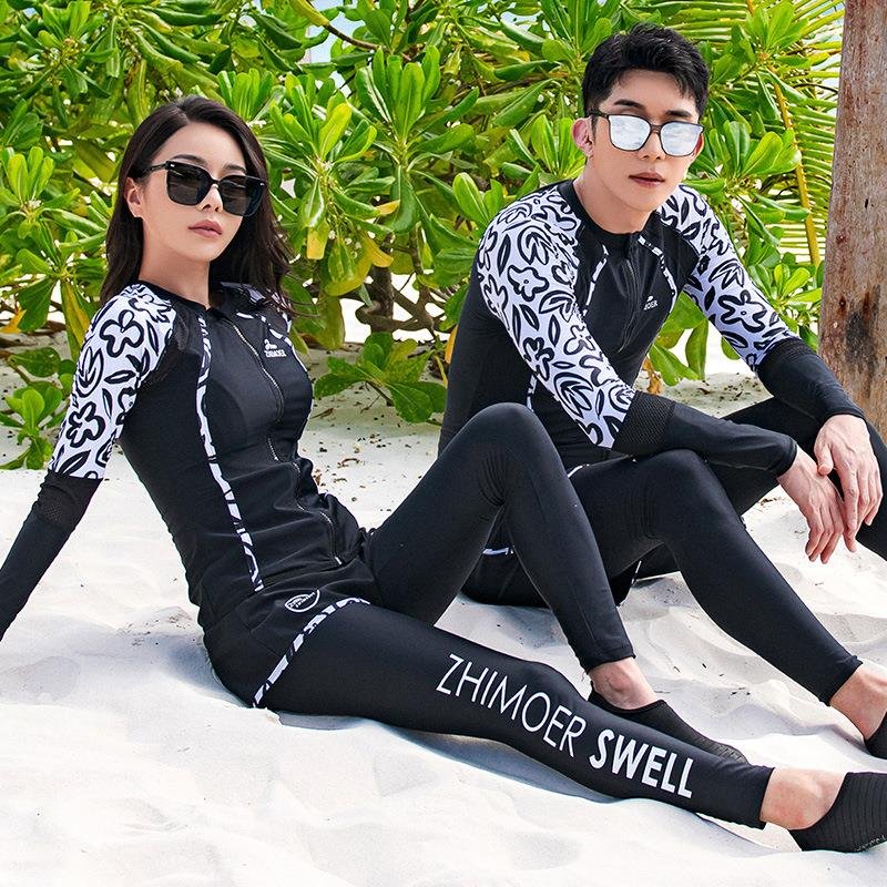 New couple diving suit, long sunscreen for both men and women