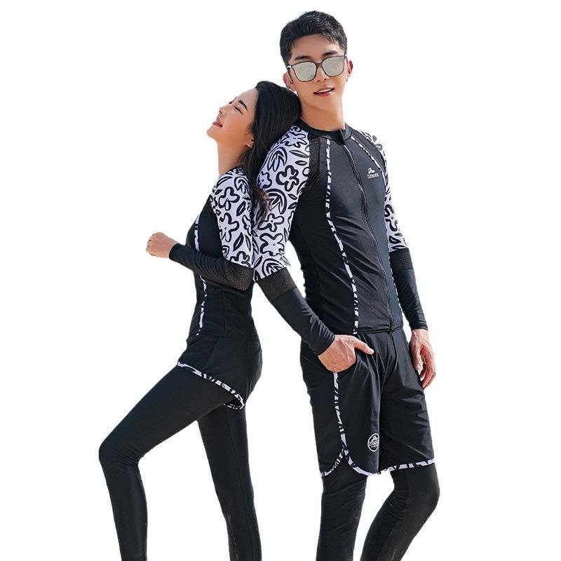 New couple diving suit, long sunscreen for both men and women