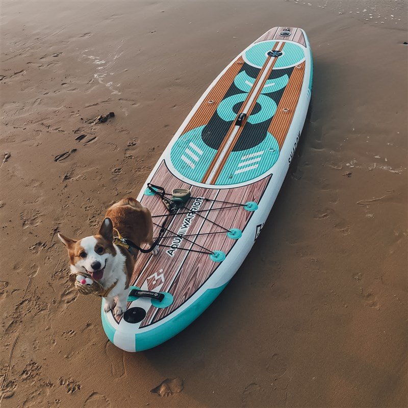 Aqua Warhrior Moon series wooden double-layered oarboard inflating surfboard stand-up waterboard slurry
