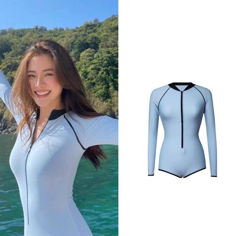 A little water in a bathing suit