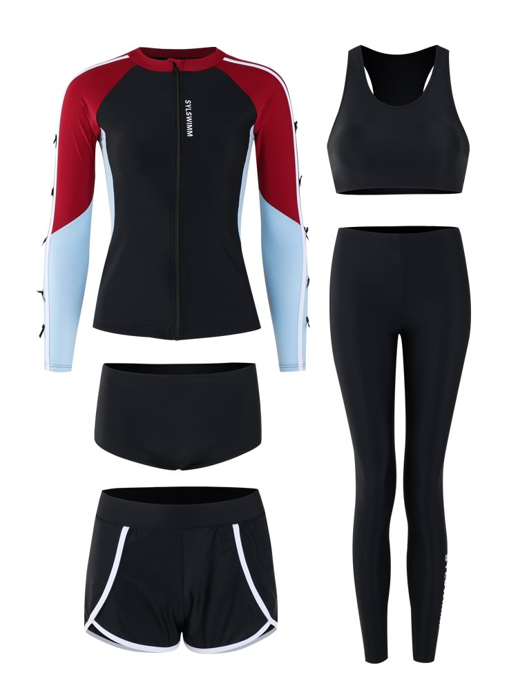 The bathing suit female has long-sleeved long-sleeved, dry-swam-swam suit, and the jellyfish suit is thin and fat