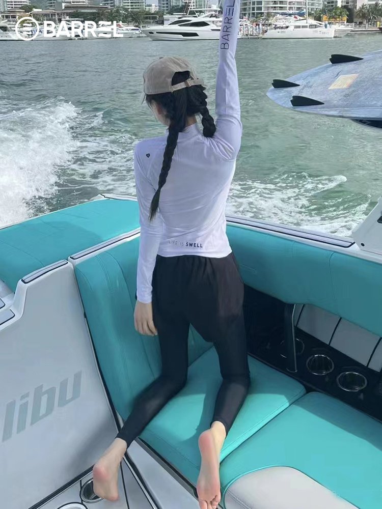 Swimming suit, large-sized, long-sleeved long-sleeved long-sleeved, dry-skinned, tan-proof, skin-skinned, floating-diving-suit girl